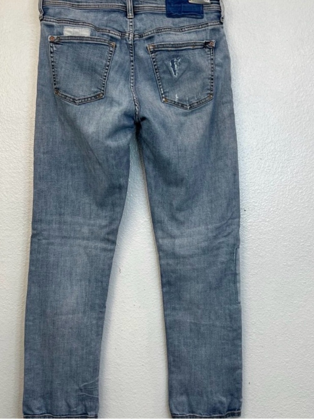 Anthropologie Light Blue Patchwork Boyfriend Jeans - Picture 3 of 4